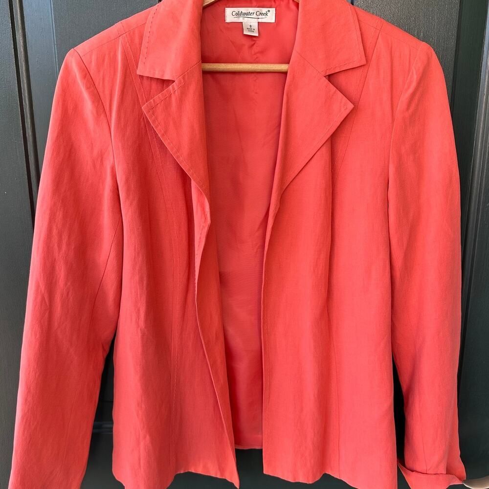 Coldwater-creek Women's Pink and Orange Jacket